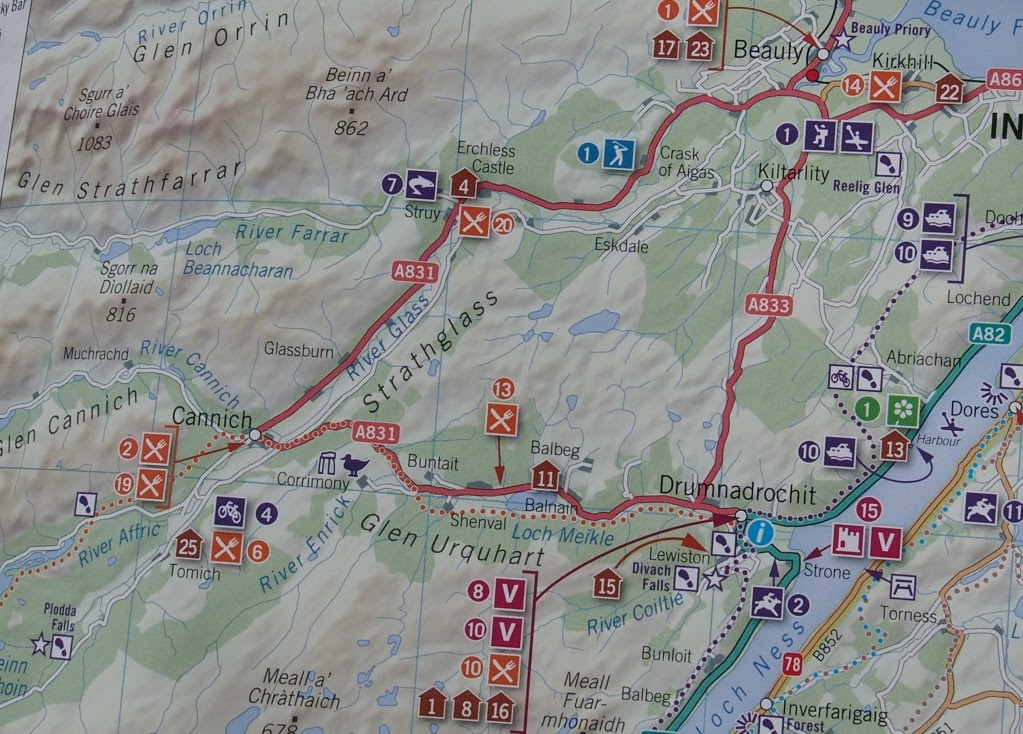 Route van de dag.<br> 
Die Tagesstrecke auf der Karte.